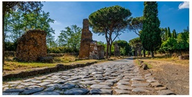 Teil der Via Appia in Rom