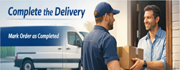 Privatperson bestätigt den Abschluss der Zustellung, nachdem der Transport auf ExusTrans beendet wurde